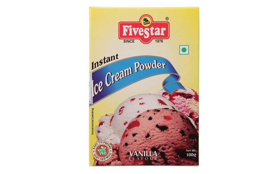 Five Star Instant Ice Cream Powder, Vanilla Flavour   Box  100 grams